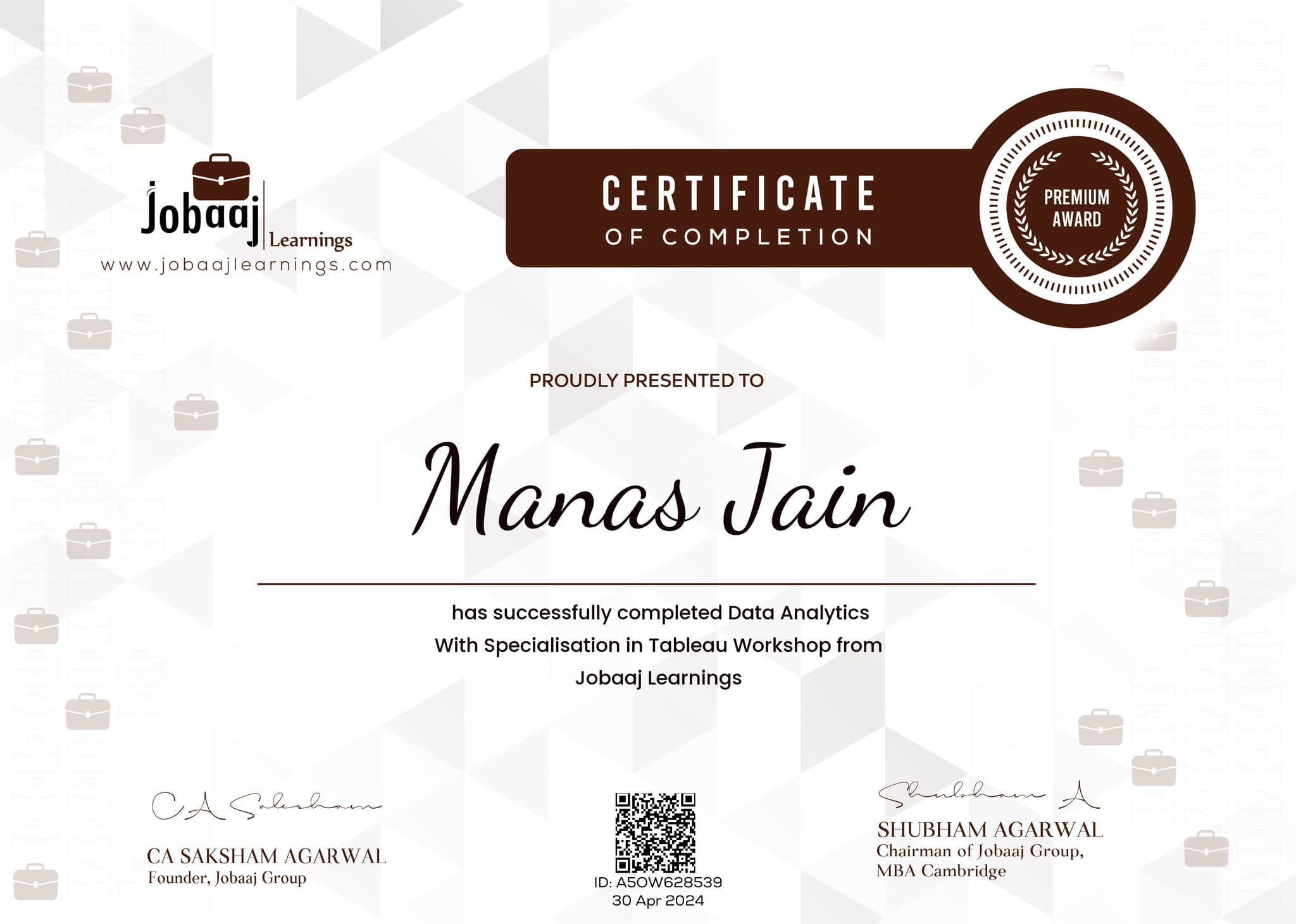 Certificate 3